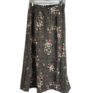 Jaclyn Smith Classics Vintage Floral Aline Maxi Made in USA Summer Skirt Size 12